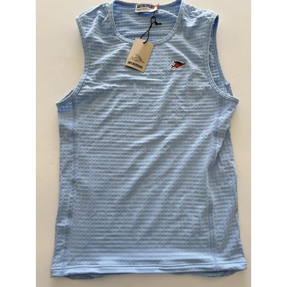 Cafe du Cycliste Coline Men's Air Channel Base Layer XL Ice Blue